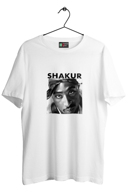 Men's t-shirt with prints Tupac Shakur. Actor, gangsta rap, poet, rap artist, rap legend, rap music, susicant, tupak shakur, west coast. CustomPrint.market