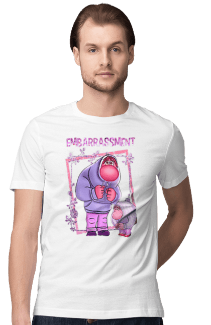 Men's t-shirt with prints Inside Out Embarrassment. Cartoon, embarrassment, emotions, inside out, pixar. 2070702