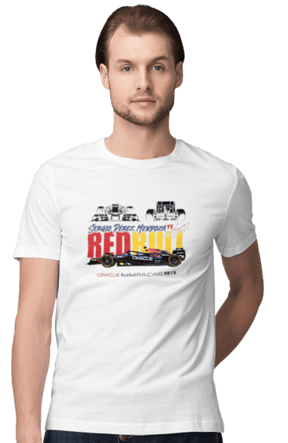 Men's t-shirt with prints Red Bull Racing RB19. Auto, automobile, bolide, car, formula 1, race, red bull, sport. 2070702