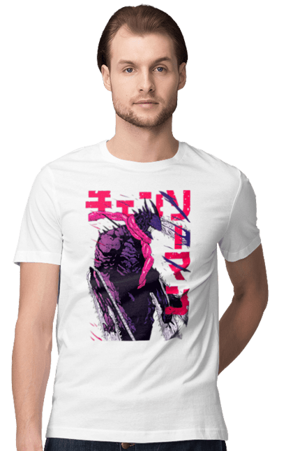 Men's t-shirt with prints Chainsaw Man. Anime, chainsaw man, demon, denji, manga, pochita, shonen. 2070702