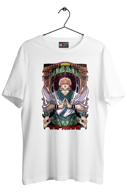 Men's t-shirt with prints Jujutsu Kaisen Sukuna. Anime, dark fantasy, jujutsu kaisen, magic battle, manga, mystic, sukuna. 2070702