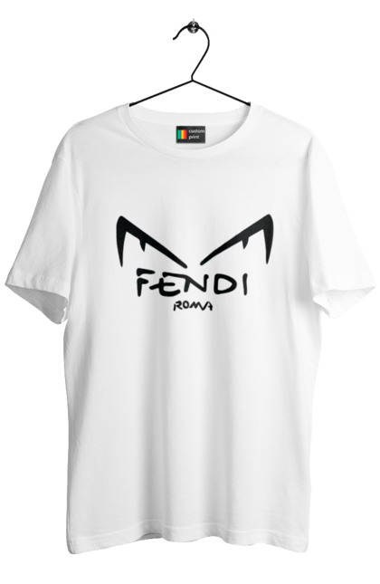 Футболка чоловіча з принтом "Fendi". Fendi, lvmh, бренд, будинок моди, італія, люкс, мода, одяг, сумка, фенді. 2070702