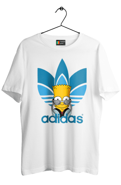 Men's t-shirt with prints Adidas Bart. Adidas, bart, cartoon, simpson. 2070702