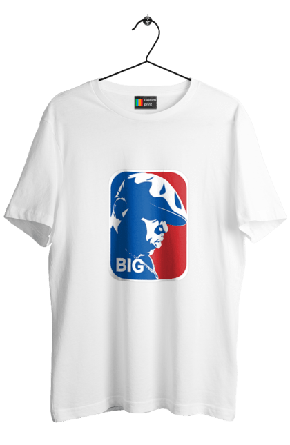 Men's t-shirt with prints Notary B.I.G. Biggie smalls, east coast, notary ran, rap artist, rap legend, rap music. CustomPrint.market