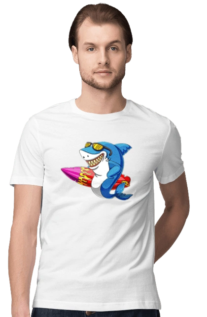 Shark With Glasses Surfing