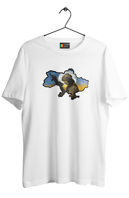 Футболка чоловіча з принтом "Слава ЗСУ". Вільна нація, воля, героям слава, мир, свобода, слава зсу, слава україні, україна, чисте небо, щасливі люди. 2070702