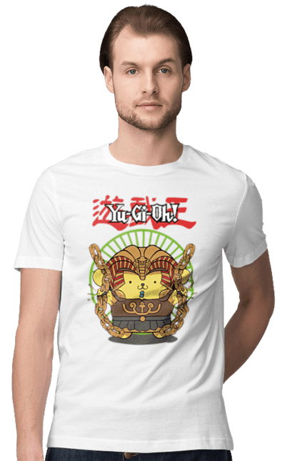 Men's t-shirt with prints Yu Gi Oh! Pompompurin. Brand, character, hello kitty, pompompurin, yu gi oh, yugio. 2070702