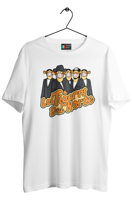 Футболка мужская с принтом Los Tigres Del Norte. Del norte, los tigres, norteño, группа, мексика, мексиканская музыка, музыка, нортеньо, саксофон. 2070702