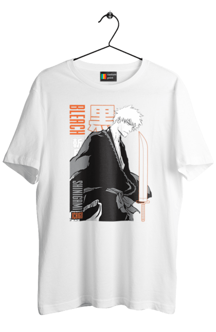 Men's t-shirt with prints Bleach Ichigo Kurosaki. Anime, bleach, ichigo, ichigo kurosaki, manga. 2070702