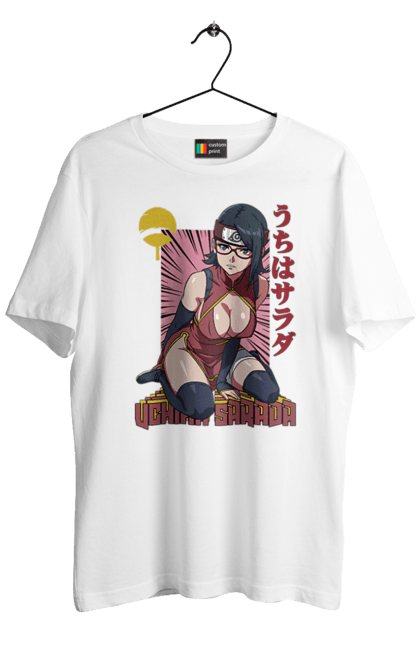 Men's t-shirt with prints Boruto Sarada Uchiha. Anime, boruto, manga, sarada uchiha, tv series, uchiha. 2070702