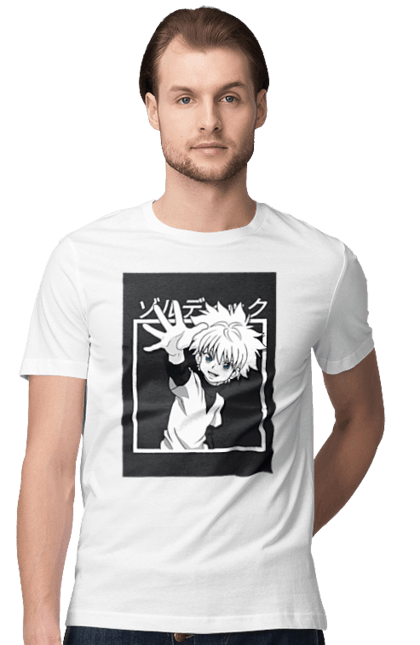 Футболка чоловіча з принтом "Хантер × Хантер". Hunter × hunter, hunter hunter, аніме, гон, гон фрікс, кіллуа, кіллуа золдік, манга, хантер. CustomPrint.market