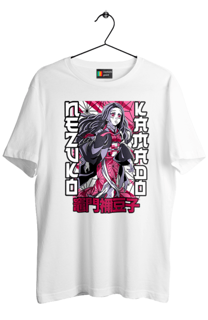 Men's t-shirt with prints Demon Slayer Nezuko. Anime, demon slayer, kimetsu no yaiba, manga, nezuko, serial. 2070702