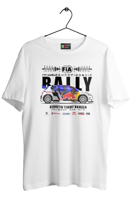 Men's t-shirt with prints Red Bull Rally. Auto, automobile, car, race, rally, rally, red bull, redbull, sport. 2070702