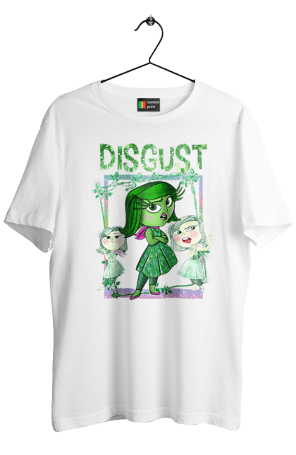 Men's t-shirt with prints Inside Out Disgust. Cartoon, disgust, emotions, inside out, pixar. 2070702