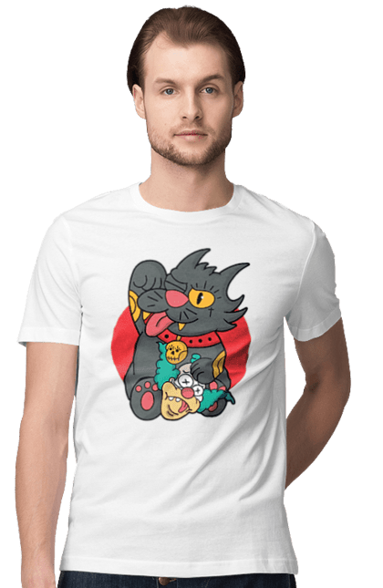 Men`s t-shirt with prints The Simpsons Krusty the Clown. Clown, krusty, krusty the clown, simpsons. 2070702