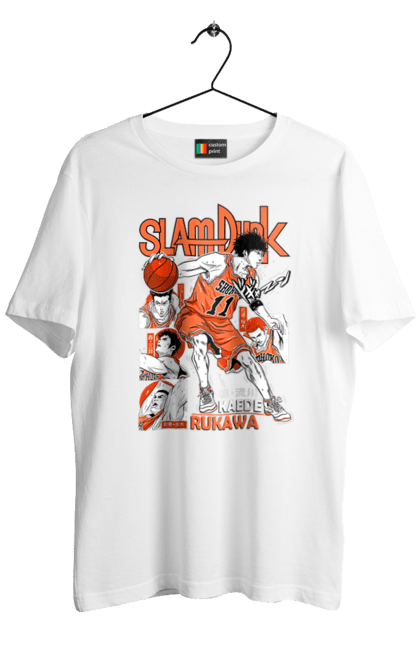 Men's t-shirt with prints Slam Dunk Kaede Rukawa. Anime, basketball, comedy, kaede rukawa, manga, school, shonen, slam dunk, sports anime. 2070702