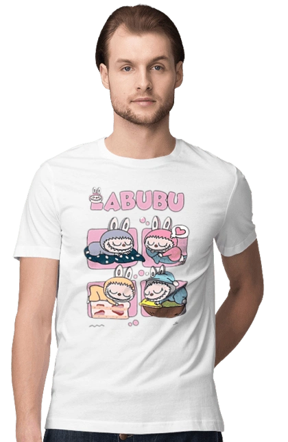 Футболка мужская с принтом Сон Labubu. Labubu, weird cute, игрушки, лобубу. 2070702