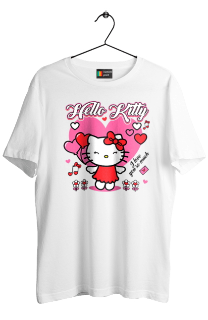 Men's t-shirt with prints Hello Kitty. Brand, cat, character, hello kitty, kitten. 2070702