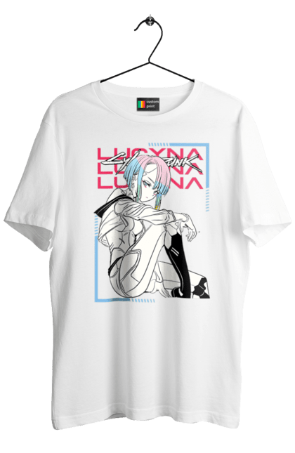 Men's t-shirt with prints Cyberpunk: Edgerunners Lucy. Anime, cd project, cyberpunk, edgerunners, game, lucy, netflix, video game. 2070702