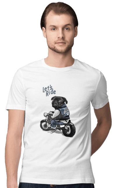 Мопс на мотоцикле