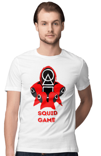 Футболка чоловіча з принтом "Squid game1". Гра в кальмара, кальмар, серіал, фільм. Milkstore