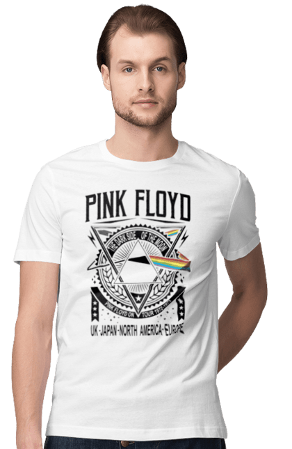 Футболка чоловіча з принтом "Pink Floyd". Pink floyd, альбом, музика, пінк флойд, рок, рок група. 2070702