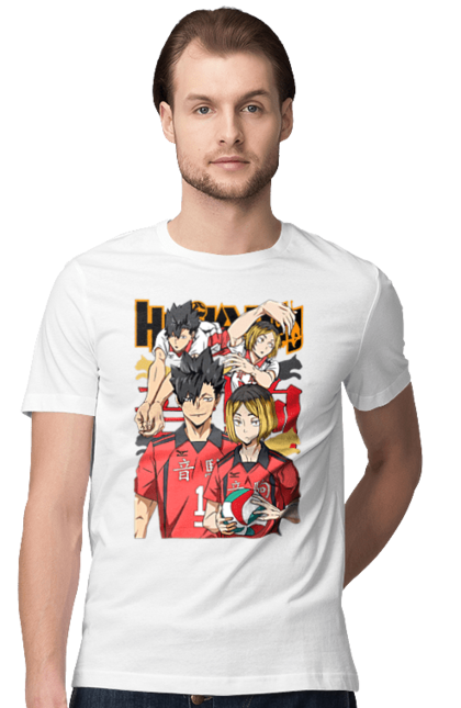 Футболка чоловіча з принтом "Волейбол!! Куроо та Кенма". Haikyu, kenma, kuroo, аніме, волейбол, кенма, куроо, манга. 2070702