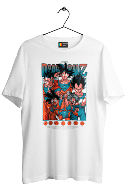 Футболка мужская с принтом Жемчуг дракона. Anime, dragon ball, goku, manga, vegeta, аниме, вегета, гоку, жемчуг дракона, манга. 2070702