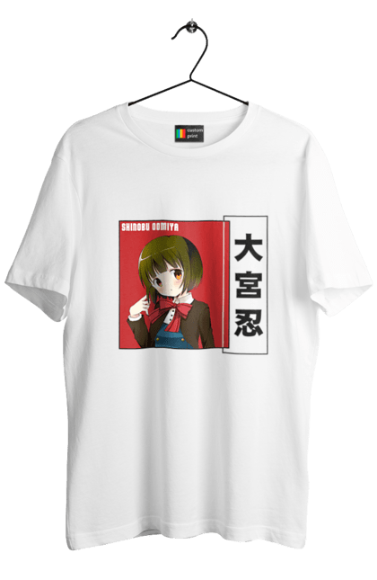 Men's t-shirt with prints Kiniro Mosaic Shinobu Omiya. Anime, gold mosaic, kiniro mosaic, kinmoza, manga, shinobu, shinobu omiya. 2070702