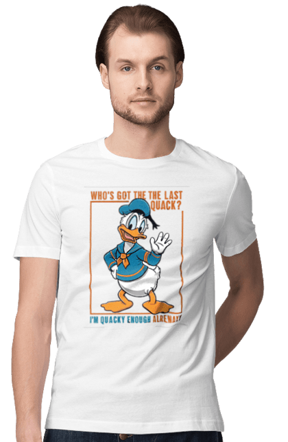 Men's t-shirt with prints Donald Duck. Animated series, cartoon, disney, donald duck. 2070702