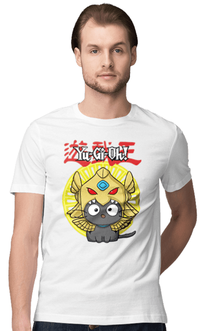 Men's t-shirt with prints Yu Gi Oh! Chococat. Brand, character, chococat, hello kitty, yu gi oh, yugio. 2070702