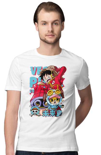 Футболка чоловіча з принтом "Ван Піс Луффі". Luffy, one piece, аніме, ван піс, великий куш, луффі, манга, монки де луффі, пірати. 2070702