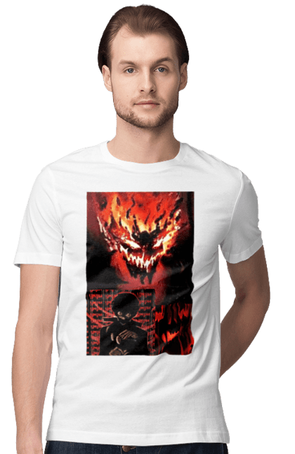 Men's t-shirt in white with Men's t-shirt in white with