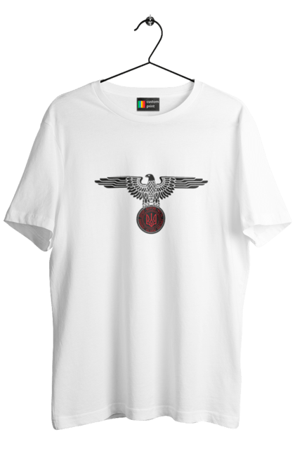 Футболка чоловіча з принтом "Орел і Український Герб". Герб, герб україни, орел, патріотичне, україна, українська символіка, українське. 2070702