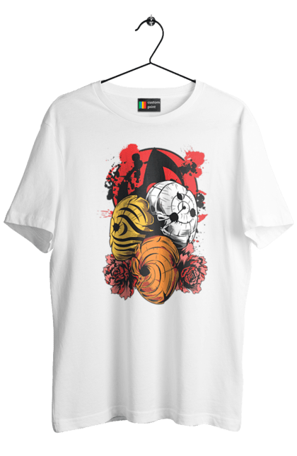 Men's t-shirt with prints Naruto Obito Uchiha. Anime, character, manga, naruto, ninja, obito, obito uchiha, tv series, uchiha. 2070702