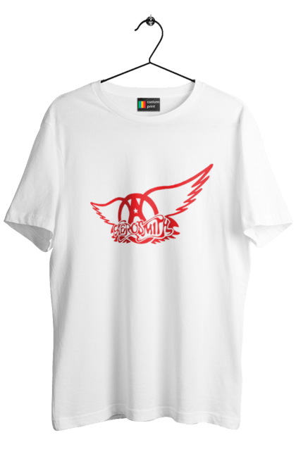 Men's t-shirt with prints Aerosmith. Aerosmith, blues rock, glam rock, group, hard rock, music, rock, rock`n`roll. 2070702