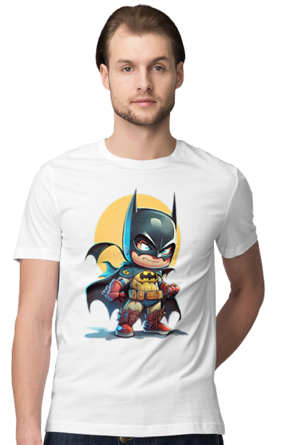 Футболка чоловіча з принтом "Бетмен". Бетмен, готем, летюча миша, персонаж, супергерой. CustomPrint.market