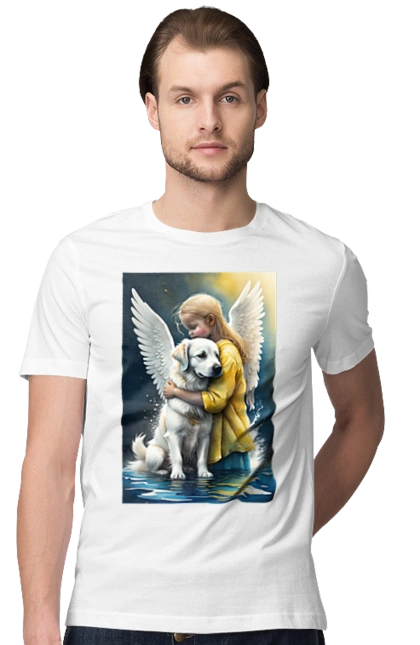 Girl and dog angel [memorial to dead animals]
