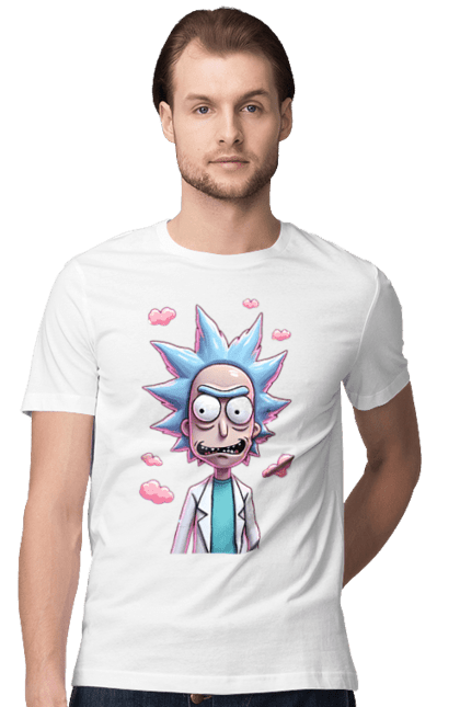 Футболка чоловіча з принтом "Рік та Морті". Rick and morty, мультфільм, наукова фантастика, пригоди, рік, рік і морті, трагікомедія, чорний гумор. 2070702