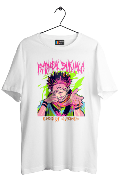 Men's t-shirt with prints Jujutsu Kaisen Sukuna. Anime, dark fantasy, jujutsu kaisen, magic battle, manga, mystic, sukuna. 2070702