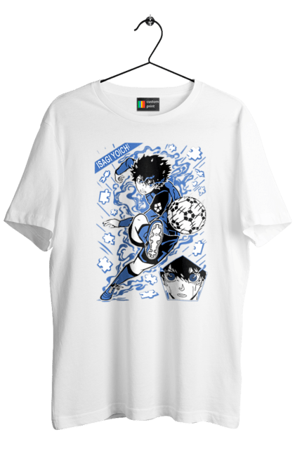 Men's t-shirt with prints Blue Lock Isagi Yoichi. Anime, blue lock, blue prison, manga, sport, sports anime, yoichi isagi. 2070702