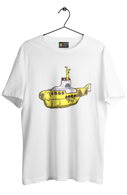 Футболка чоловіча з принтом "Жовтий підводний човен". Біт група, бітлз, група, джон леннон, жовта, жовтий підводний човен, знаменита, класика, ливерпуль, музика, підводний човен, покоління, поп, рок, рок н ролл, хіт. ART принт на футболках