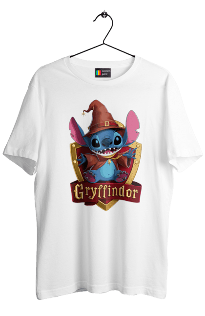 Футболка чоловіча з принтом "Стіч Ґрифіндор". Gryffindor, harry potter, hogwarts, stich, гаррі поттер, грифіндор, стіч, факультет, франшиза, хогвартс. 2070702