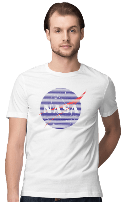 Men's t-shirt with prints NASA. Aeronautics, astronautics, aviation, nasa, research, rocket, science, space, technologies, usa. 2070702