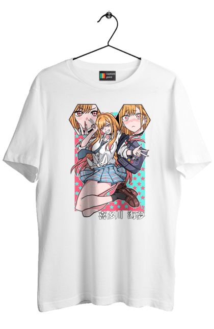 Men's t-shirt with prints My Dress Up Darling. Anime, gyaru, manga, marin kitagawa, marine, my dress-up darling, porcelain doll. 2070702