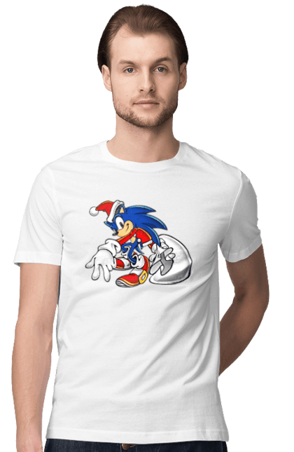 Футболка чоловіча з принтом "Сонік (9)". Sega, shadow, sonic, sonic x, гра, ежик, игра, їжачок, наклз, сега, скорость, соник, сонік, сього, тейлз, швидкість, шедоу. CustomPrint.market