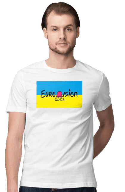 Футболка чоловіча з принтом "Євробачення за KALUSH Orchestra". Kalush orchestra, stefania, азов, врятувати азовсталь, врятувати захисників азовсталі, євробачення, звільнити, маріуполь, наші захисники, перемога, свобода. 2070702