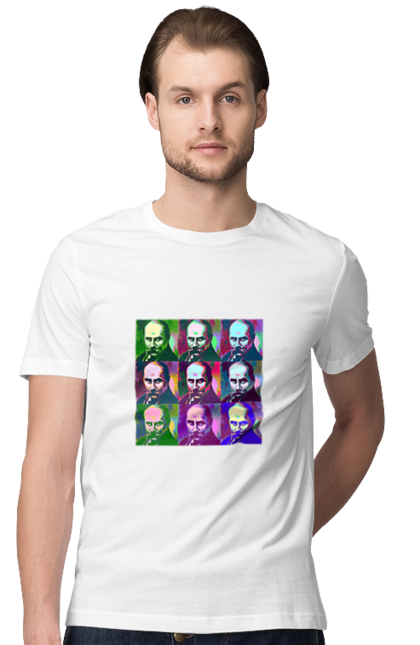 Men's t-shirt with prints Kobzar. Artist, kobzar, poet, shevchenko, taras grigoryovych, ukrainian, will. CustomPrint.market