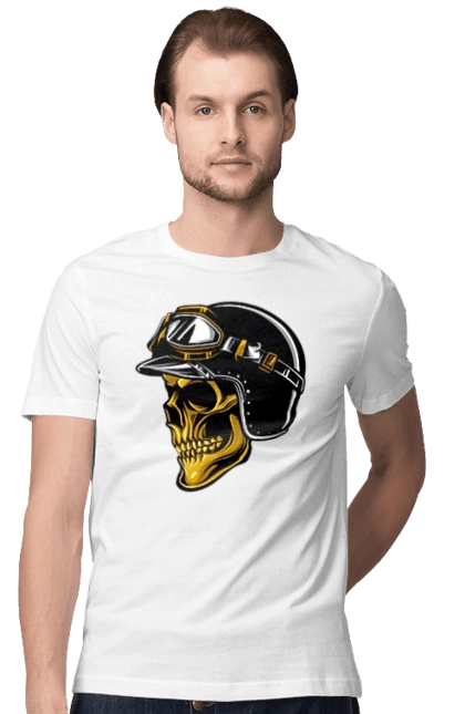 Череп в мотошлеме