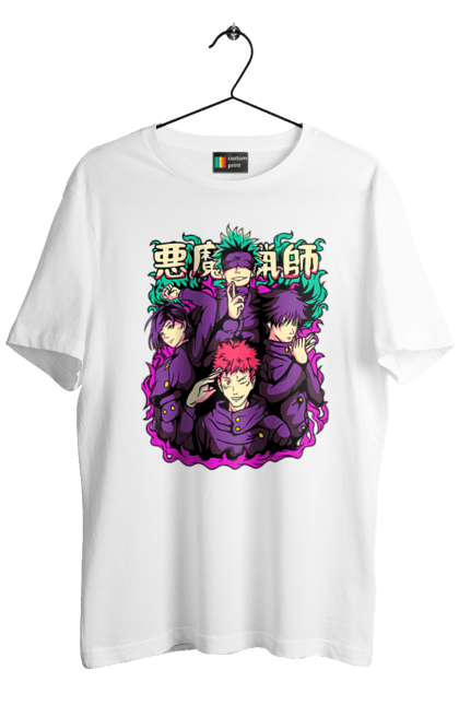 Men's t-shirt with prints Jujutsu Kaisen. Anime, dark fantasy, itadori, jujutsu kaisen, magic battle, manga, mystic, sukuna. 2070702